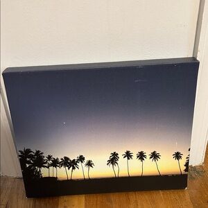 Sunset Palm Tree Canvas Art